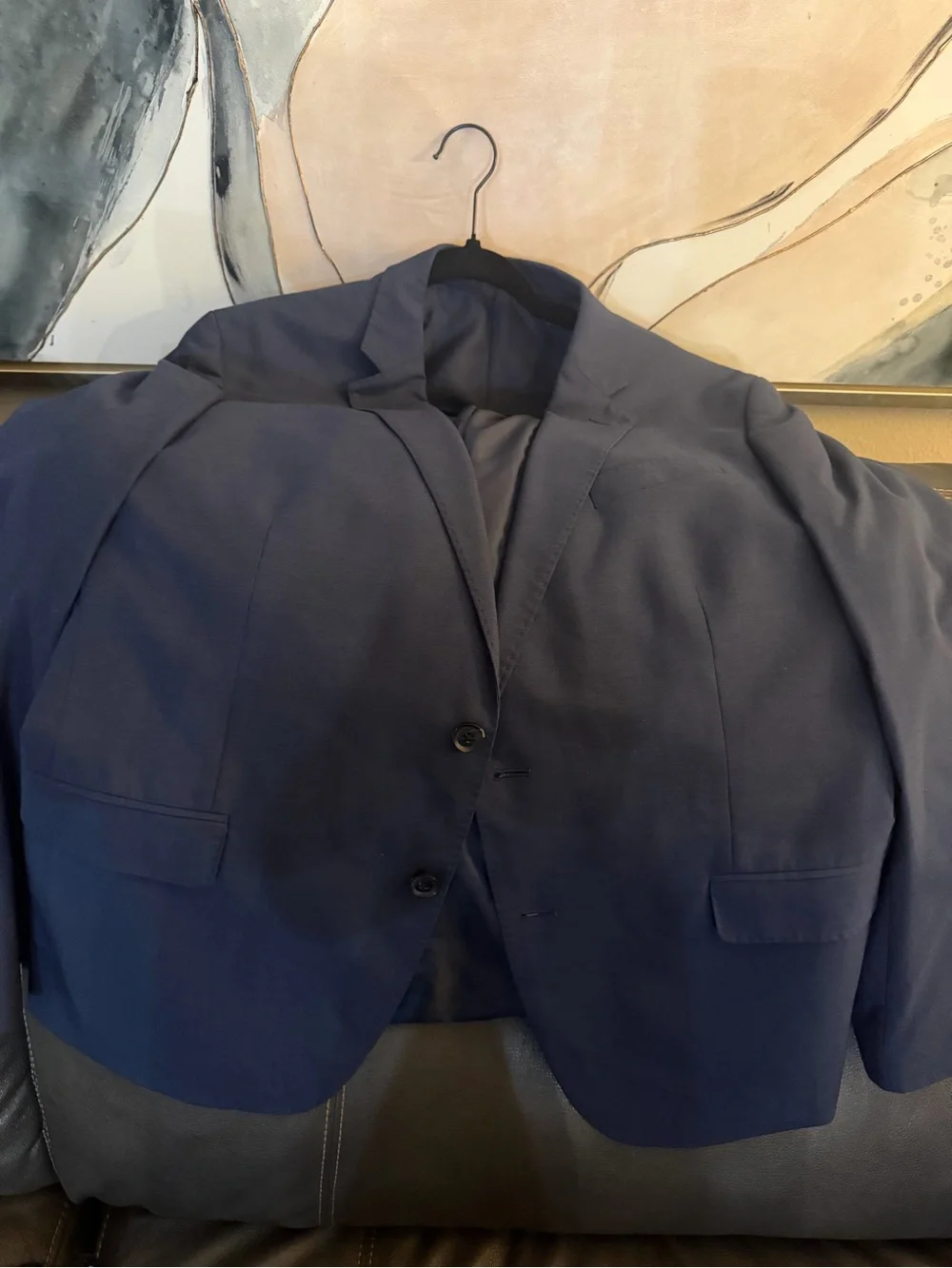 jf j.ferrar Men's Navy Blue Sport Coat Blazer